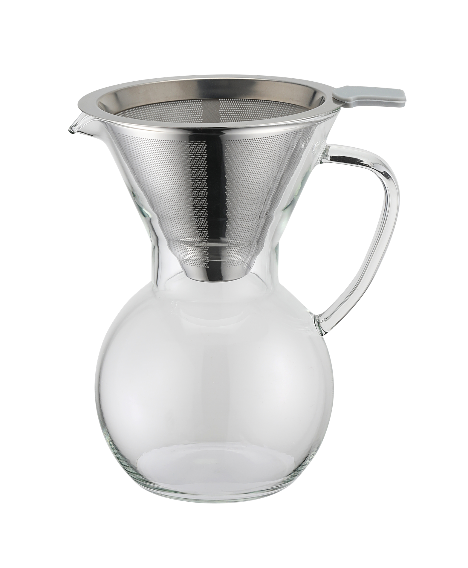 Pour Over koffiezetapparaat borosilicaatglas karaf 1 liter detail
