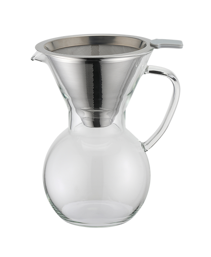 Pour Over koffiezetapparaat borosilicaatglas karaf 1 liter detail
