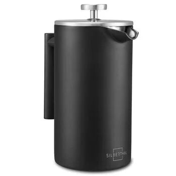 SILBERTHAL French Press 1 liter thermo RVS - cafetière dubbelwandige isolatie
