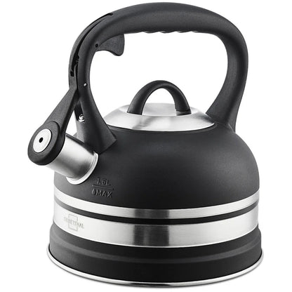 SILBERTHAL waterkoker 1,6L RVS zwart - inductie geschikt fluitketel
