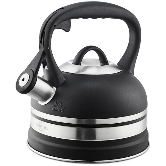 SILBERTHAL waterkoker 1,6L RVS zwart - inductie geschikt fluitketel
