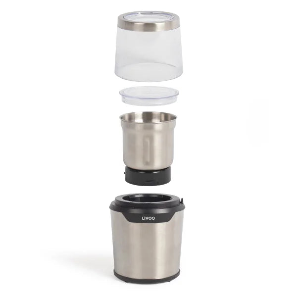 Livoo koffiemolen met koffiebonen 8-12 kopjes capaciteit
